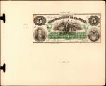 COLOMBIA. Estados Unidos de Colombia. 5 Pesos, 186_. P-76. Archival Record Book Proof. About Uncircu