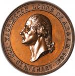 1896 Washington Lodge, Roxbury, Massachusetts Medal. Bronze. 39 mm. Baker N-297. MS-65 (PCGS).