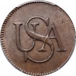 约1785年美联邦早期铜币 PCGS MS 64 Undated (ca. 1785) Bar Copper