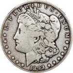 1893-O Morgan Silver Dollar. VG-8 (NGC).
