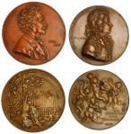 Austria. Pair of composers medals by Anton Scharff. Wolfgang Amadeus Mozart, 1896. Bronze, 56.5mm. B