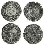 Henry VII (1485-1509), Halfgroats (2), York under Archbishop Bainbridge, type Vb, 1.52g, m.m. martle