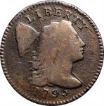 1795 Liberty Cap Cent. S-74. Rarity-4-. Lettered Edge. Fine-12, Light Porosity, Cleaned.