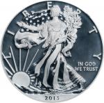 2013-W Silver Eagle. Enhanced Finish. West Point Eagle Set. Early Releases. Specimen-70 (NGC).