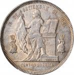 HONDURAS. Peso, 1892/0. Tegucigalpa Mint. PCGS MS-63 Gold Shield.