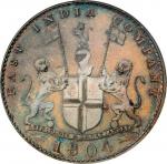 INDIA. East India Company. Bombay Presidency. Pice, 1804. ANACS PROOF-63 BN.