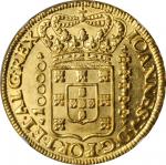 BRAZIL. 10000 Reis, 1725-M. Minas Gerais Mint. Joao V. NGC MS-61.