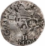 Edict of 1640 Counterstamped Douzain. Host Coin: France, Henri II, 15XX-H Douzain aux croissants. La