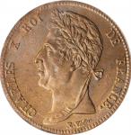 FRENCH COLONIES. 5 Centimes, 1829-A. Paris Mint. Charles X. NGC MS-64 Brown.