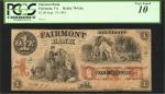 Fairmont, Virginia. Fairmont Bank. Sept. 10, 1861. $1. PCGS Very Good 10.