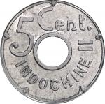 Indochina 5 Cent 1943 Hanoi One-sided PATTERN of the reverse 