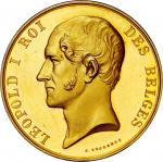 BELGIQUELéopold Ier (1831-1865). Médaille d’Or, services rendus lors des épidémies, par J. Leclercq 