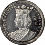 1893 Isabella Quarter. Proof-64 (NGC).
