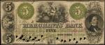 New York, New York. The Merchants Bank. 1859. $5. Very Fine.