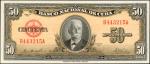 CUBA. Banco Nacional de Cuba. 50 Pesos, 1958. P-81b. Uncirculated.