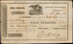 Branch Mint of the United States, Charlotte N.C. Mint Certificate for "a DEPOSITE FOR COINAGE of GOL