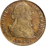 COLOMBIA. Escudo, 1782-P SF. Popayán Mint. Charles III. PCGS EF-45.