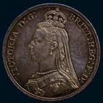 1887年英国维多利亚马剑银币一枚，近未使用至完全未使用