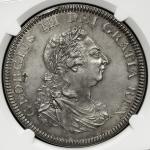 GREAT BRITAIN George III ジョージ3世(1760~1820) 5Shillings/Bank Dollar 1804 NGC-UNC Details“Chopmarked“ “