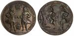 Duke of Argyll and Sir Robert Walpole, pinchbeck and brass medal, 1741, 37.4mm, Duke standing, rev. 