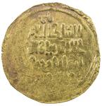 KHWARIZMSHAH: Muhammad, 1200-1220, AV dinar (2.90g), Balkh, AH(61)5, A-1712, very rare mint in gold 