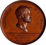 1869 Pacific Railway Completion Medal. HK-12, Julian CM-39. Rarity-5. Bronze. MS-63 BN (NGC).