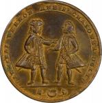 1741 Admiral Vernon Medal. Cartagena. Adams-Chao CAvo 2-B, M-G 227. Rarity-5. Pinchbeck. EF-45 (PCGS