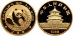 1988年熊猫精制版纪念金币1/4盎司 近未流通