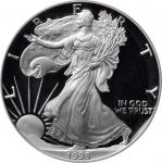 1995-W Silver Eagle. Proof-69 Deep Cameo (PCGS).