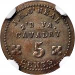 Virginia. 2nd Virginia Cavalry. Undated (1861-1865) J.L. ONeal. 5 Cents. Schenkman VA-2a-5C (VA-C5C)