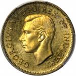 CANADA. 5 Cents Trial Strike in Brass, 1937. Paris Mint. PCGS SP-65 Secure Holder.