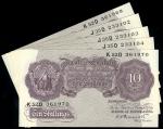 Bank of England, Kenneth Oswald Peppiatt (1934-1949), 10 shillings (5), ND (1940), serial number pre