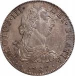 MEXICO. 8 Reales, 1787-Mo FM. Mexico City Mint. Charles III. PCGS Genuine--Repaired, AU Details.