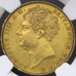 GREAT BRITAIN George IV ジョージ4世(1820~30) 2Pounds 1823 NGC-MS61 AU