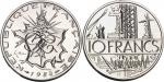 FRANCEVe République (1958 à nos jours). Piéfort de 10 francs Mathieu, Flan bruni (PROOF) 1984, Pessa
