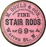 New York--New York. 1868 M. Gould & Son. Bowers-NY-6210, Rulau-251. Silvered Brass. 38 mm. EF.