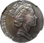 GREAT BRITAIN. Mint Error -- Struck on Foreign Blank -- 50 Pence, 1985. Llantrisant Mint. Elizabeth 