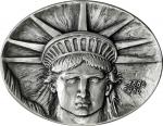1986 Statue of Liberty Centennial Medal. By Eugene Daub. Miller-55. Silver. Edge #018/100. Mint Stat