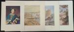 1960-70年代香港博物美术馆印刷香港及澳门风景人物画共23 幅, (26x33cm, 36x46cm)