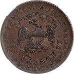 NEW YORK. New York. Undated (1837) James G. Moffett. HT-297, Low-323, W-NY-800-15a. Rarity-2. Copper