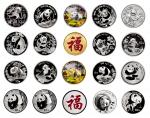 1989至2004年中国人民银行发行熊猫一组十六枚另附银章四枚