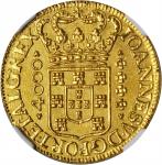 BRAZIL. 4000 Reis, 1719-B. Bahia Mint. Joao V (1706-50). NGC MS-62.
