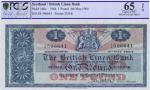 Scotland; "British Linen Bank", 1964, 1 Pound, P.#166c, sn. I/4 596641, light creased on right side,
