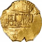 SPAIN. 2 Escudos, ND (1604-14). Seville Mint. Philip III. NGC AU-55.