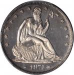 1874 Liberty Seated Half Dollar. Arrows. Proof-63 (PCGS).