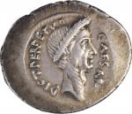 JULIUS CAESAR. AR Denarius (3.98 gms), Rome Mint, P. Sepullius Macer, moneyer, 44 B.C. ALMOST UNCIRC