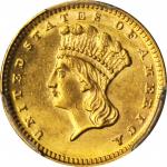 1873 Gold Dollar. Open 3. MS-63 (PCGS).