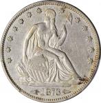 1873 Liberty Seated Half Dollar. Arrows. WB-106. Large Arrows. EF Details--Cleaned (PCGS).