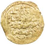KHWARIZMSHAH: Muhammad, 1200-1220, AV dinar (4.48g), MM, DM, A-1712, crude style, possibly with mint