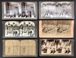 1900年製作立体照片6 件，内容为: 紫禁城正大光明殿及八国联军进入紫禁城各一件; 中国军队一件; 妇女，竹林及学堂及一件. 保存良好